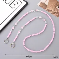 1 Piece Elegant Lady Flower Beaded Beaded Mobile Phone Chain sku image 1