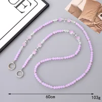 1 Piece Elegant Lady Flower Beaded Beaded Mobile Phone Chain sku image 2