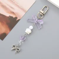 1 Piece Elegant Lady Bow Knot Acrylic Bag Pendant Keychain sku image 2