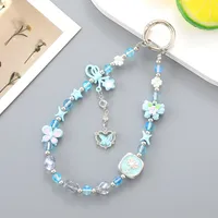 1 Piece Elegant Lady Star Butterfly Beaded Beaded Bag Pendant Mobile Phone Chain Keychain sku image 4