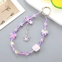 1 Piece Elegant Lady Star Butterfly Beaded Beaded Bag Pendant Mobile Phone Chain Keychain sku image 3
