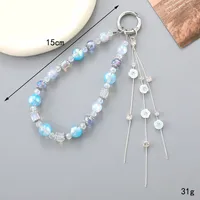 1 Piece Elegant Lady Flower Beaded Beaded Bag Pendant Mobile Phone Chain Keychain sku image 2