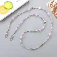 1 Piece Elegant Lady Geometric Beaded Beaded Bag Pendant Mobile Phone Chain Keychain main image 4