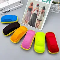 Cute Cartoon Car Children Sunglasses Sunglasses Glasses Box Portable Stationery Storage Box Color Zipper Box main image 1