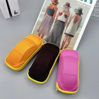 Cute Cartoon Car Children Sunglasses Sunglasses Glasses Box Portable Stationery Storage Box Color Zipper Box main image 2