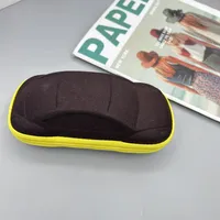 Cute Cartoon Car Children Sunglasses Sunglasses Glasses Box Portable Stationery Storage Box Color Zipper Box sku image 5