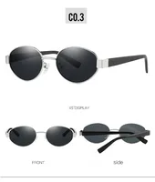Modern Style Simple Style Geometric PC UV400 Protection Oval Frame Full Frame Glasses sku image 3