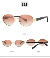 Modern Style Simple Style Geometric PC UV400 Protection Oval Frame Full Frame Glasses sku image 6