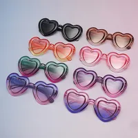 Children's Love Sunglasses Candy Color Peach Heart Children's Sunglasses Peng Balls Baby Glasses SUNGLASSES main image 1
