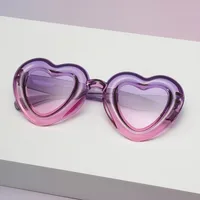 Children's Love Sunglasses Candy Color Peach Heart Children's Sunglasses Peng Balls Baby Glasses SUNGLASSES main image 3