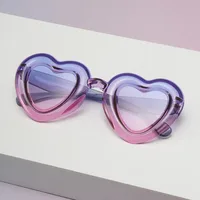 Children's Love Sunglasses Candy Color Peach Heart Children's Sunglasses Peng Balls Baby Glasses SUNGLASSES sku image 5
