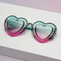 Children's Love Sunglasses Candy Color Peach Heart Children's Sunglasses Peng Balls Baby Glasses SUNGLASSES sku image 7