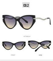 Streetwear Geometric PC UV400 Protection Cat Eye Full Frame Glasses sku image 2