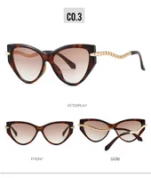 Streetwear Geometric PC UV400 Protection Cat Eye Full Frame Glasses sku image 3