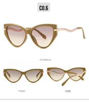 Streetwear Geometric PC UV400 Protection Cat Eye Full Frame Glasses sku image 6