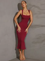 Women's Hip Skirt Women's   Hot Spring And Summer Split Slim Dress Solid Color Sexy Dress main image 5