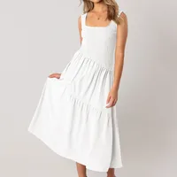 Elegant Women's Clothing  New Sexy Backless U-neck Sleeveless French Dress Holiday Dress High Sense sku image 3