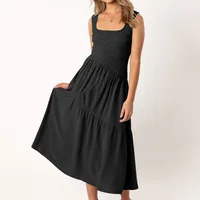 Elegant Women's Clothing  New Sexy Backless U-neck Sleeveless French Dress Holiday Dress High Sense sku image 5