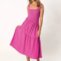 Elegant Women's Clothing  New Sexy Backless U-neck Sleeveless French Dress Holiday Dress High Sense sku image 13