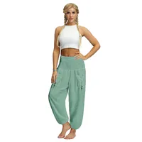 New Sports Yoga Pants High Waist Pocket Bloomers Summer  Explosion Wide Leg Casual Pants For Women main image 3