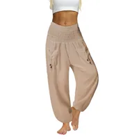 New Sports Yoga Pants High Waist Pocket Bloomers Summer  Explosion Wide Leg Casual Pants For Women main image 5