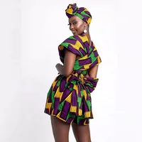 African Style Digital Printed DIY Multi-Wearing Siaman Shorts Indonesian Fashion Casual Loose Skirt Pants New Product main image 3