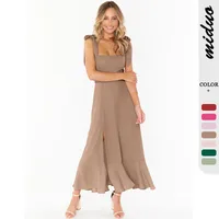 Summer Women's Elegant Slip Skirt Belt Bow Slimming Evening Dress Design Sense Niche Bridesmaid Dress main image 1