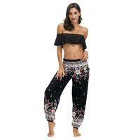 New Ethnic Style Digital Printing Women's Trousers Sports Casual Pants Loose High Waist Bloomers Spot sku image 5