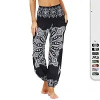 New Ethnic Style Digital Printing Women's Trousers Sports Casual Pants Loose High Waist Bloomers Spot main image 1
