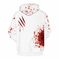 Explosions Halloween Blood Drops Digital Printing Hooded Sweater  Large Size Couple Jacket Hooded main image 4