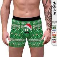 A Generation Of Bow Tie Christmas Digital Printing Men's Stretch Comfortable Breathable Underwear Gift Popular Boxers main image 1