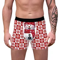 A Generation Of Bow Tie Christmas Digital Printing Men's Stretch Comfortable Breathable Underwear Gift Popular Boxers main image 3