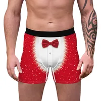 A Generation Of Bow Tie Christmas Digital Printing Men's Stretch Comfortable Breathable Underwear Gift Popular Boxers main image 4