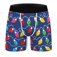 A Generation Of Bow Tie Christmas Digital Printing Men's Stretch Comfortable Breathable Underwear Gift Popular Boxers sku image 8