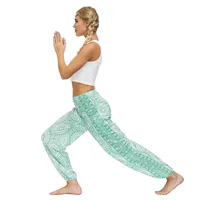 Bohemian Explosions Thai Flower Pants Tie-Dye Gradual Change Beach Holiday Bloomers Pocket Sun Protection Casual Trousers Women main image 4