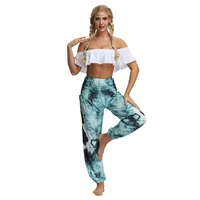Bohemian Explosions Thai Flower Pants Tie-Dye Gradual Change Beach Holiday Bloomers Pocket Sun Protection Casual Trousers Women main image 5