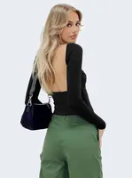 High-end Women's Clothing New  Sexy Spice Backless Base T-Shirt Long-sleeved Slim-fit Y2K Top For Outer Wear main image 2