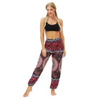 New Ethnic Style Digital Printing Women's Trousers Sports Casual Pants Loose High Waist Bloomers Spot main image 4