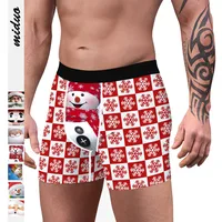 A Generation Of  Snowman Digital Printed Boxers Comfortable Breathable Men's Wear Slim Men's Underwear main image 1
