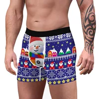 A Generation Of  Snowman Digital Printed Boxers Comfortable Breathable Men's Wear Slim Men's Underwear main image 4