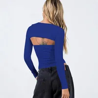 Foreign Trade Hot Girl Y2g Clothes Design Sense Slim Top Summer Inner Tube Top Vest Cardigan Two-piece Set main image 3
