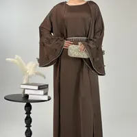 Summer Robe Hand-embroidered Butterfly Elegant Suit Loose Muslim Long Dress Elegant Simple Women's Dress main image 1