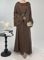 Summer Robe Hand-embroidered Butterfly Elegant Suit Loose Muslim Long Dress Elegant Simple Women's Dress sku image 7