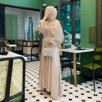 Foreign Trade  Bubble Sleeve Beaded Cardigan With Sleeveless Dress Two-piece Streamer Yarn Dress main image 5