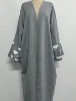Cloud Embroidery Dubai Turkish Silhouette Cardigan Bat Sleeve Dress sku image 3