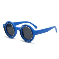 New  Double Circle Round Frame Sunglasses Fashionable Men And Women's Show Street Shot Sunglasses Retro All-match Sunglasses main image 2