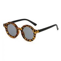 New Retro Round Frame Children's Sunglasses Anti-Blue Ultraviolet Trendy Men's Sunglasses Danish Frosted Multicolor Glasses sku image 2