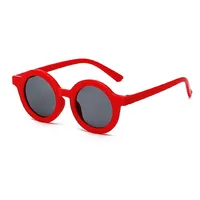 New Retro Round Frame Children's Sunglasses Anti-Blue Ultraviolet Trendy Men's Sunglasses Danish Frosted Multicolor Glasses sku image 4