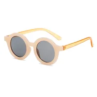 New Retro Round Frame Children's Sunglasses Anti-Blue Ultraviolet Trendy Men's Sunglasses Danish Frosted Multicolor Glasses sku image 14