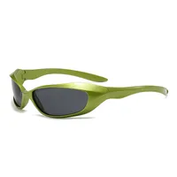 New  Riding Sunglasses Internet Celebrity Couple's Punk Hip-hop Sports Goggles  Futuristic Y2K Sunglasses sku image 2